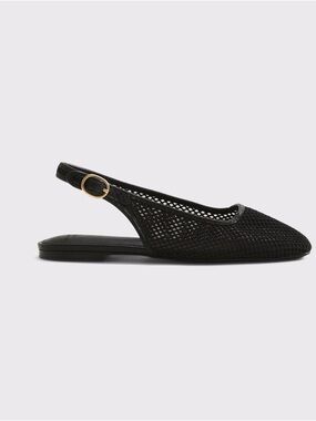 Abercrombie & Fitch Square Toe Mesh Slingback Flat Shoes